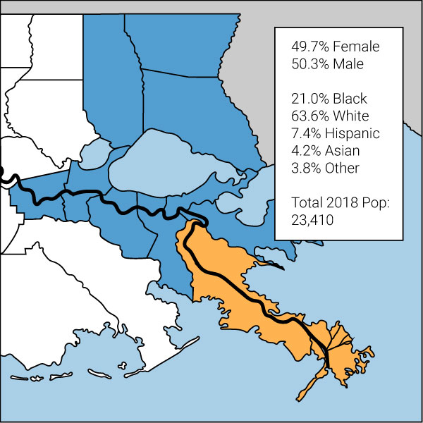 Plaquemines Parish Map