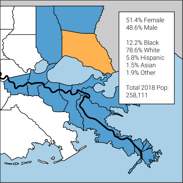 St. Tammany Parish map